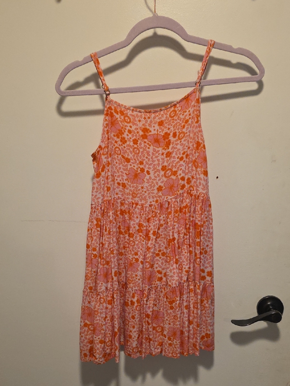Kids Rip Curl Pink and Orange Floral Sundress 012